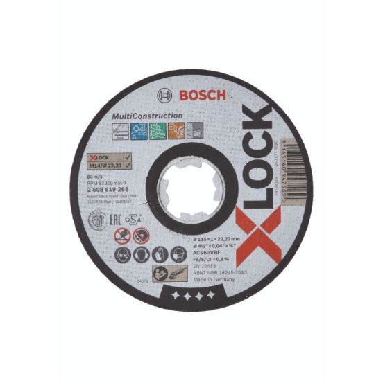 Bosch X-LOCK Multi Construction-skæreskive 115 x 1,0 x 22,2mm - 2608619268