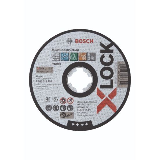 Bosch X-LOCK Multi Construction-skæreskive 125 x 1,6 x 22,2mm - 2608619270