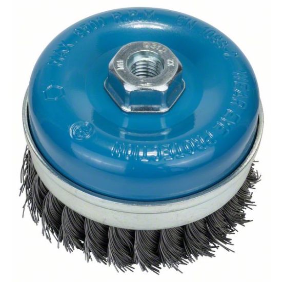 Bosch Kopstålbørste 100 mm, 0,5 mm, M14 - 2608622010