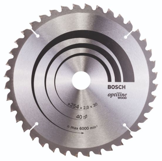 Bosch rundsavklinge Ø254 x 30mm 40T -5gr træ - 2608640435