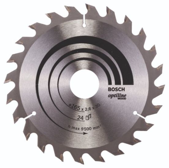 Bosch rundsavklinge.Optiline 165 x 2,6 x 30mm 24T - 2608640602