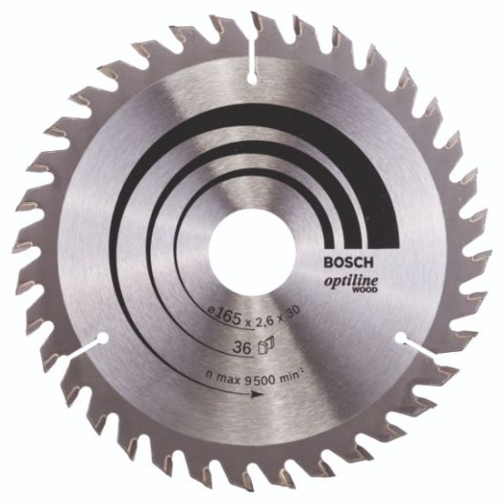 Bosch rundsavklinge.Optiline 165 x 2,6 x 30mm 36T - 2608640603