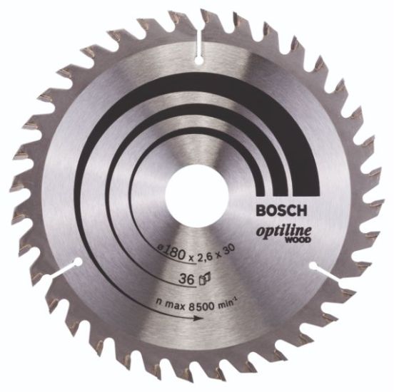 Bosch rundsavklinge Optiline 180 x 2,6 x 30mm 36T - 2608640609