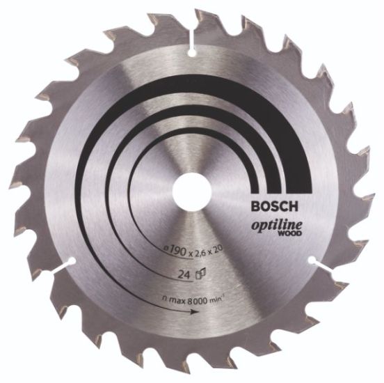 Bosch RUNDSAVKLINGE.OPTILINE 190X2,6X20MM 24T - 2608640612