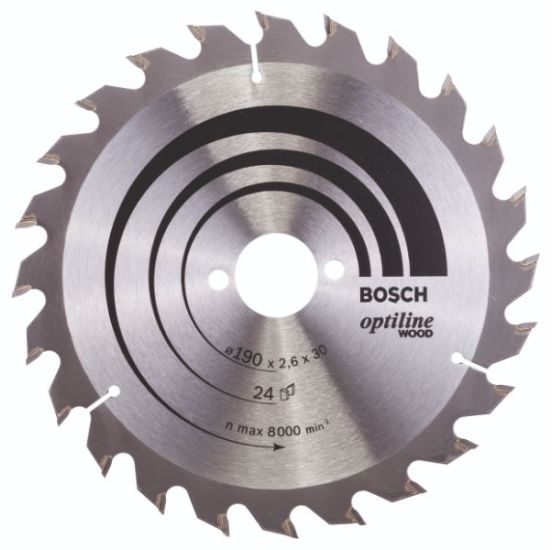 Bosch rundsavklinge.Optiline 190 x 2,6 x 30mm 24T - 2608640615