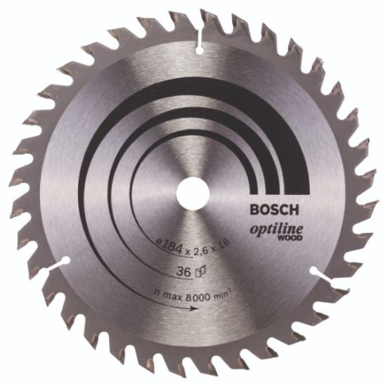 Bosch RUNDSAVKL OPTILINE 184X2,6X16MM 36 TDR - 2608640818
