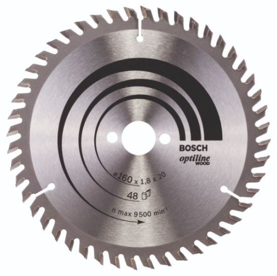 Bosch Rundsavklinge Optiline Ø160x1,8x20/16mm 48T - 2608641172