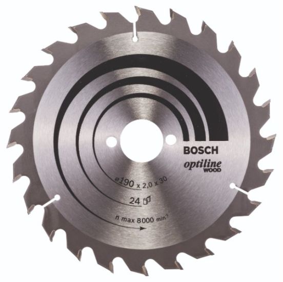 Bosch rundsavklinge Optiline 190 x 2,0 x 30mm 24T - 2608641185