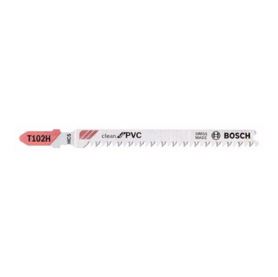 Bosch Stiksavklinger T 102 H Clean for PVC pk á 5 stk - 2608667446