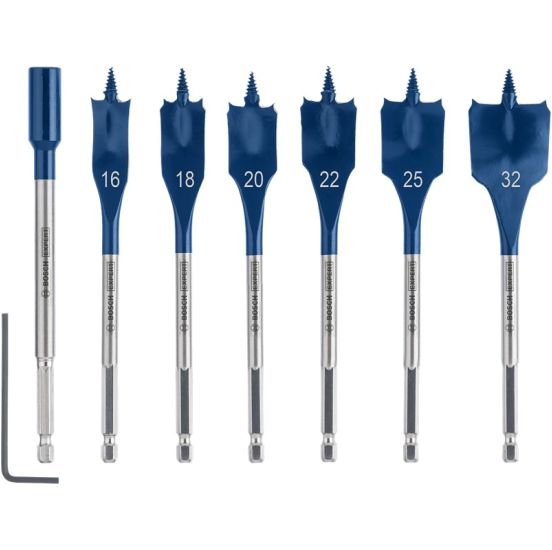 Bosch Fladfræseborsæt SELFCUT 16-32mm 7 stk - 2608900334