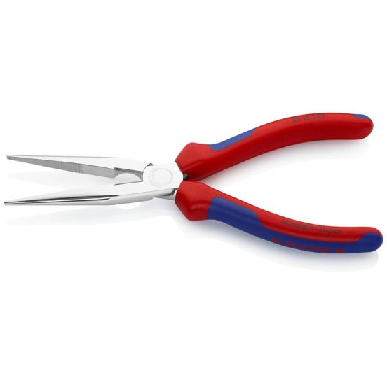 Knipex Fladrundtang med skær (Storkenæbstang) forkromet, med flerkomponent-håndtag 200 mm - KN-2615200SB