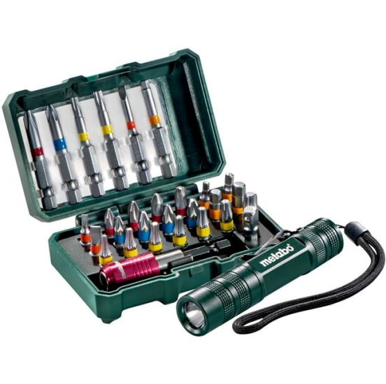 Metabo Bitsboks SP (29 dele) + Mini Flashlight - 626721000