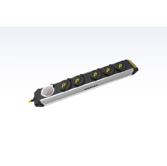 Stanley Stikdåse 5-stik m. 5 m ledning - ROL-385004