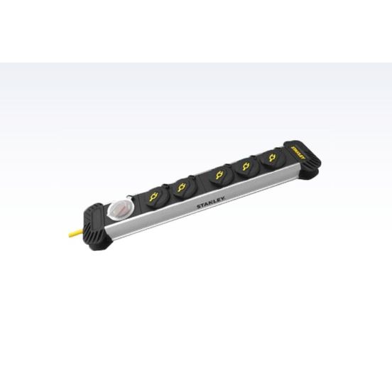 Stanley Stikdåse 5-stik m. 4 m ledning - 385012