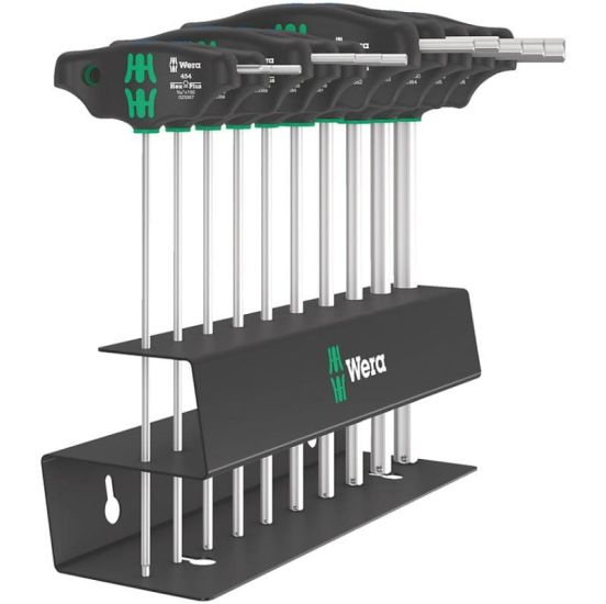 Wera 454/10 HF sæt Imperial 2 tværgrebs-skruetrækkersæt Hex-Plus - 05023454001