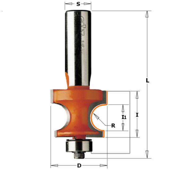 CMT Profilfræser HM R3,2 K8 - 961.032.11