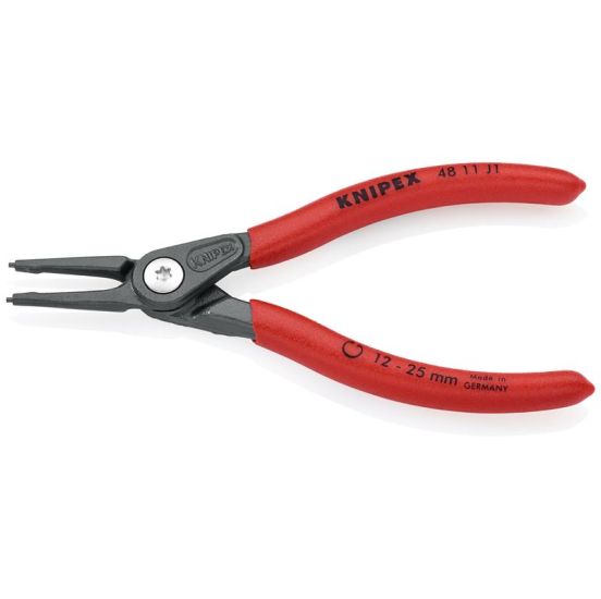 Knipex Præcisions-låseringstang til indvendige ringe i boringer grå atramenteret, betrukket med skridhæmmende kunststof 140 mm - KN-4811J1SB