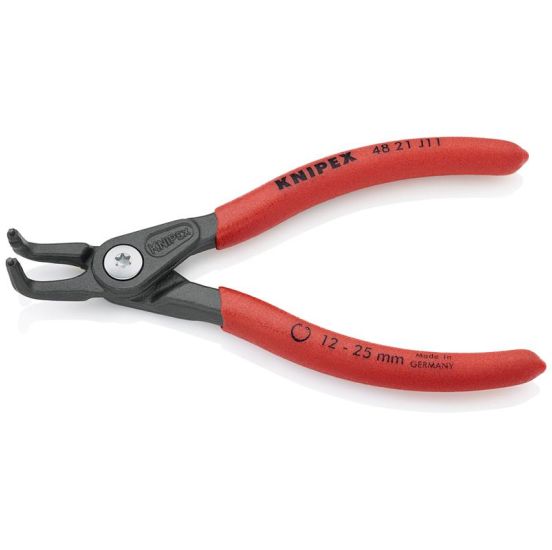 Knipex Præcisions-låseringstang til indvendige ringe i boringer grå atramenteret, betrukket med skridhæmmende kunststof 130 mm - KN-4821J11SB