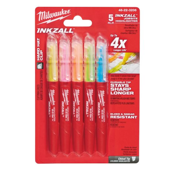 Milwaukee Highligther Inkzall, Farvede 5P - 48223206