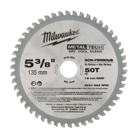 Milwaukee Rundsavklinge Metal 135/20/50T - 48404075