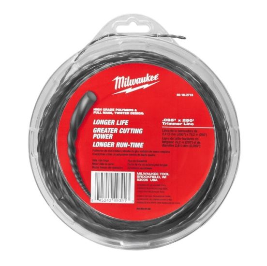 Milwaukee Trimmertråd til græstrimmer 2,4mm x 76m - 49162713
