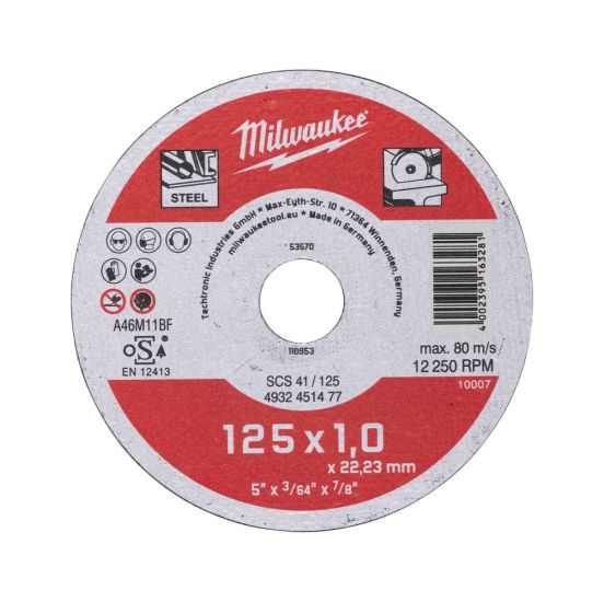 Milwaukee Skæreskive Metal STD 125x1mm - 4932451477