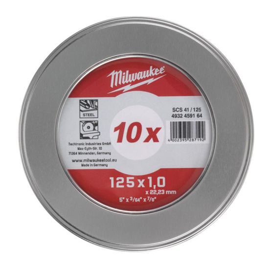 Milwaukee Skæreskive metal STD 125x1 10 stk. - 4932459164
