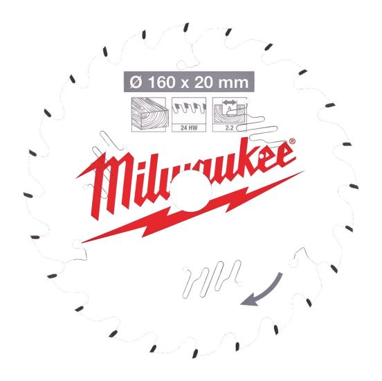 Milwaukee Rundsavklinge W160x20x2,2x24 - 4932471290