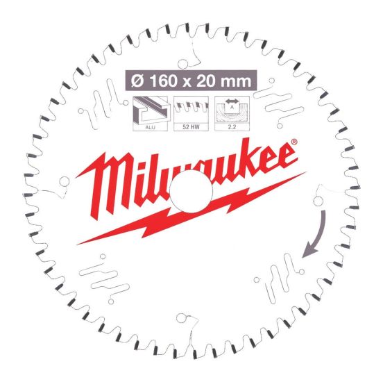 Milwaukee Rundsavklinge W160x20x2,2x52 - 4932471292