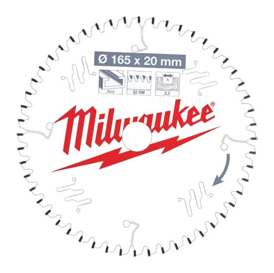 Milwaukee Rundsavklinge Alu165x20x2,2x52 - 4932471296