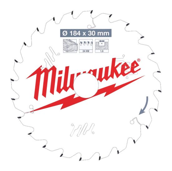 Milwaukee Rundsavklinge W184x30x1,6x24 - 4932471297
