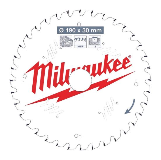 Milwaukee Rundsavklinge W190x30x1,6x36 - 4932471301