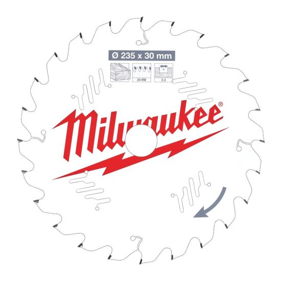 Milwaukee Rundsavklinge W235x30x2,4x24 - 4932471305