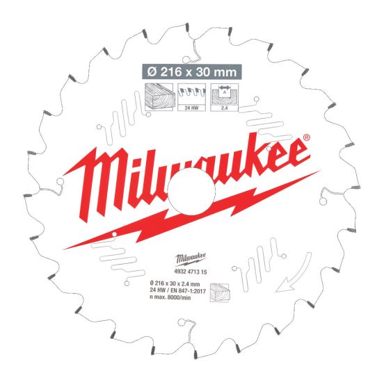 Milwaukee Rundsavklinge MS W216x30x2,4x24 - 4932471315