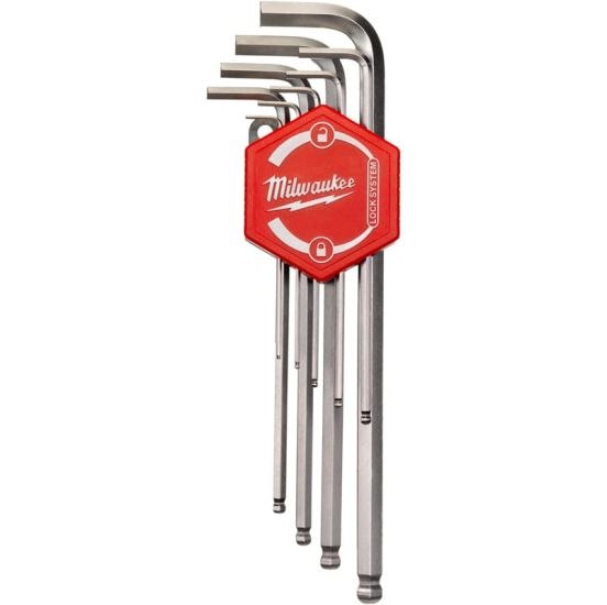 Milwaukee 9 stk Stiftnøgler med kugle HEX KEY - 4932478621