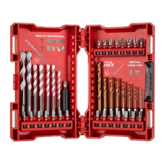 Milwaukee Bor-bitssæt 1 SHW/TIN/MM 39 dele - 4932479853