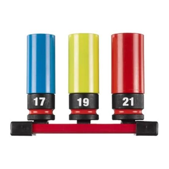 Milwaukee Slagtoppesæt 1/2" 17,19 og 21 mm - 4932493370