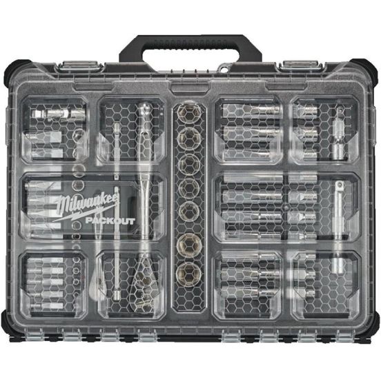 Milwaukee Skraldesæt ¼" & ½" Packout 63 dele - 4932493661