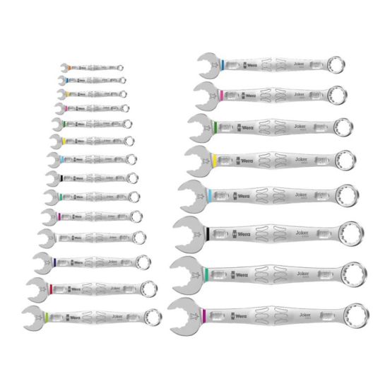 Wera 6003 Joker 22 set 1 Ringgaffelnøglesæt, 22 dele - 05020232001