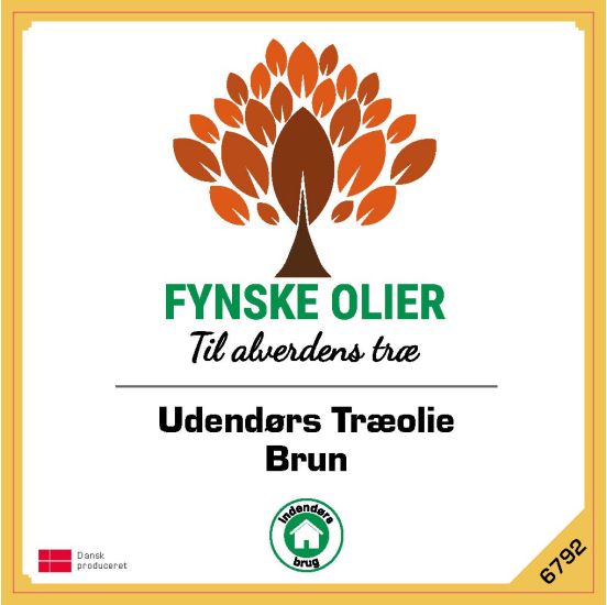 Fynske Olier Udendørs Træolie - Brun 1 Liter 6792 - 6792001
