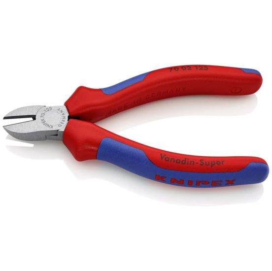 Knipex Skævbider sort atramenteret, med flerkomponent-håndtag 125 mm - KN-7002125SB