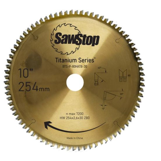 SawStop rundsavklinge Titanium-serie 80-tands - BTS-P-80HATB-30