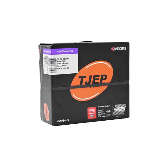 TJEP GF28/80 Ring galv , 13 micron full head. Box 2.500 - TJ833180