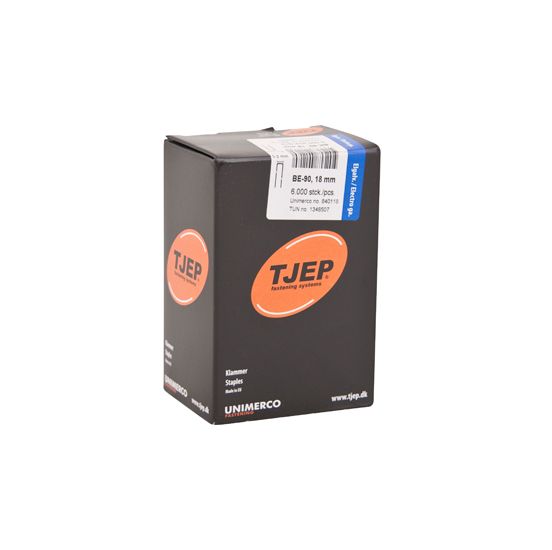 TJEP BE-90 klammer 18mm, m/lim. Elgalv. 6.000 stk. - TJ840118