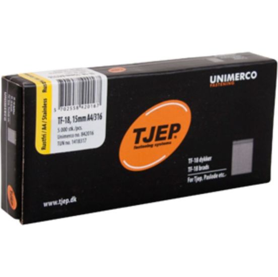 TJEP TF18 15mm stift , Rustfri 4A. Box 5.000 stk. - TJ842016