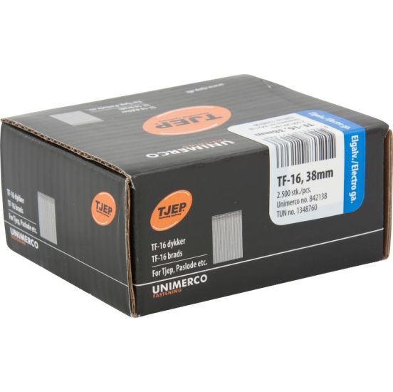 TJEP TF16 38mm Dykker, Elgalvaniseret. Box 2.500 stk. - TJ842138