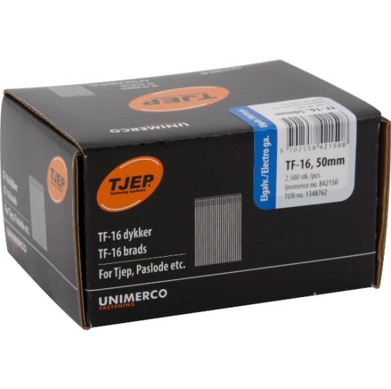 TJEP TF16 50mm Dykker, Elgalvaniseret. Box 2.500 stk. - TJ842150