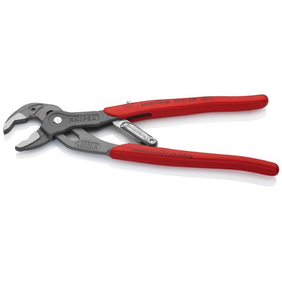 Knipex KNIPEX SmartGrip® Vandpumpetang med automatisk indstilling grå atramenteret, betrukket med skridhæmmende kunststof 250 mm - KN-8501250SB