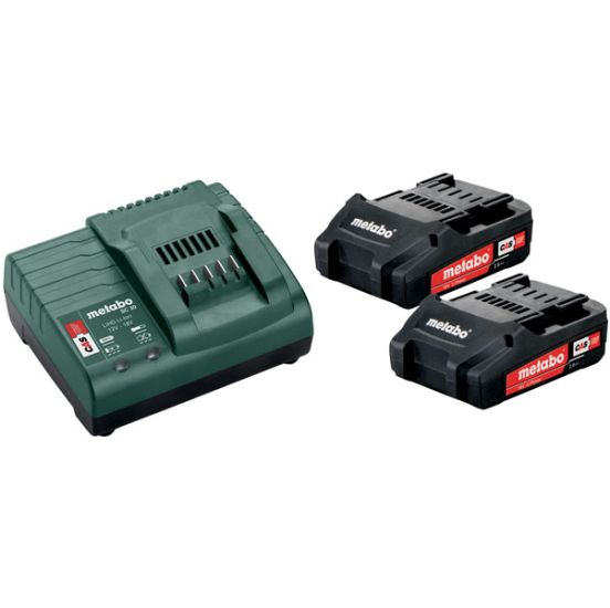 Metabo 18V Basic-Set 2 x 2,0 Ah batterier med oplader - 685161000