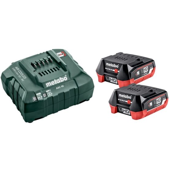 Metabo basis-sæt 12V 2 4,0 Ah batterier med oplader - 685301000